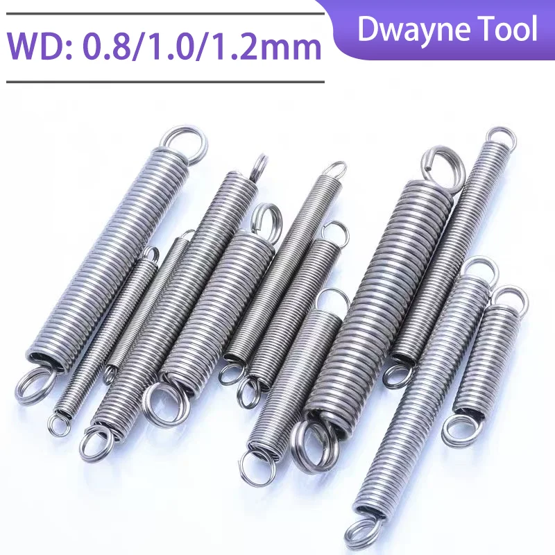 

0.8-1.2mm 304 Stainless Steel Tension Spring Corrosion Resistant, Durable -Great Elasticity & Precision for Various Applications