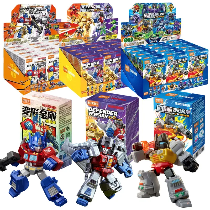 Transformador Original caja ciega juguetes Defender versión 1 2 3 Optimus Prime Starscream Bumblebee bloques de construcción figura de acción