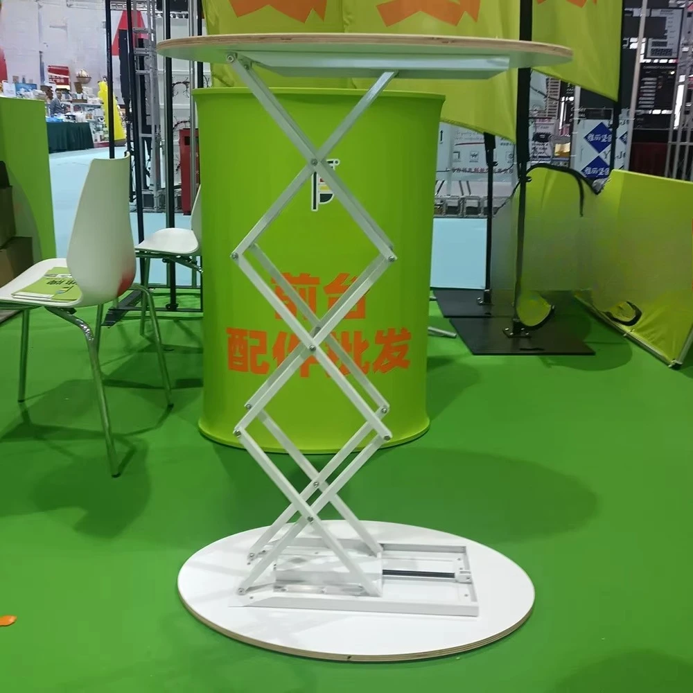 Foldable Counter Pop-Up Booth with Light Emitting Diode Portable Counter Display