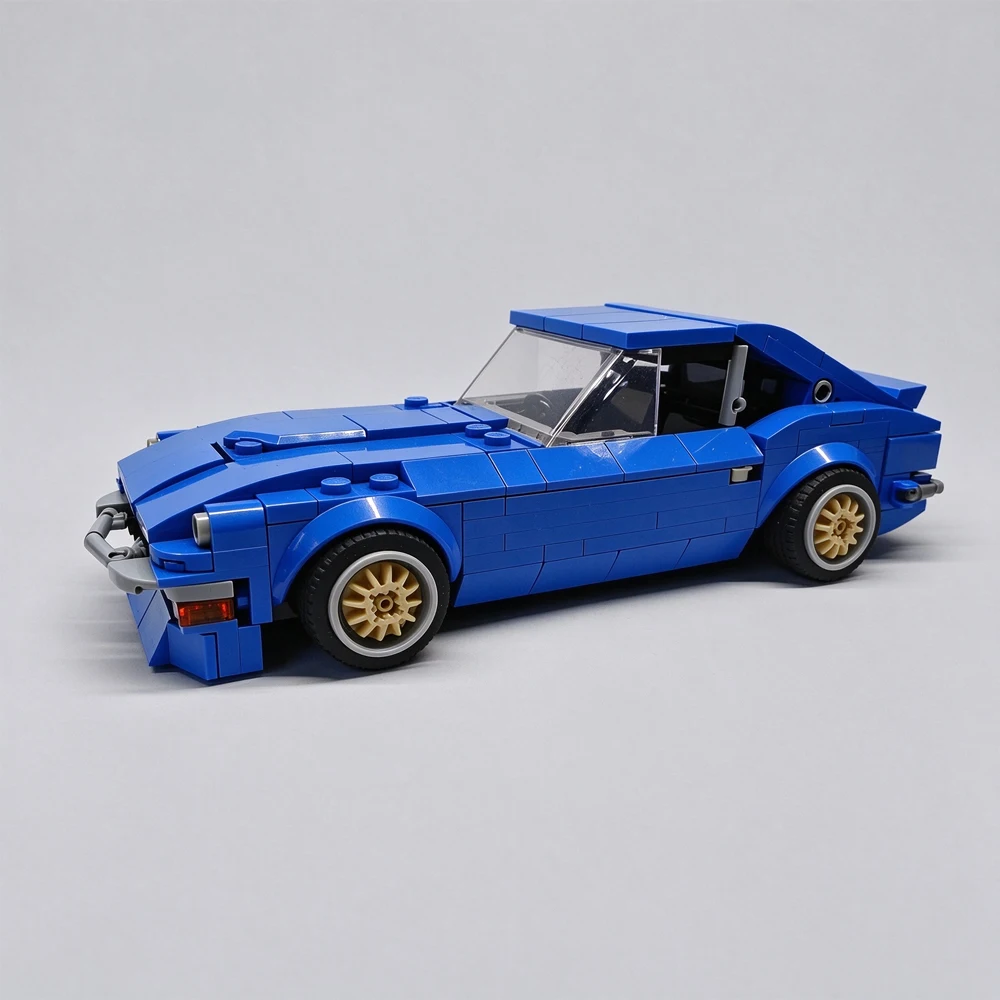 New MOC Speed ​​Series Classic Movie Race Car (Blue) – DIY Modular Technic Building Block Model – Collectible Gift for Adults