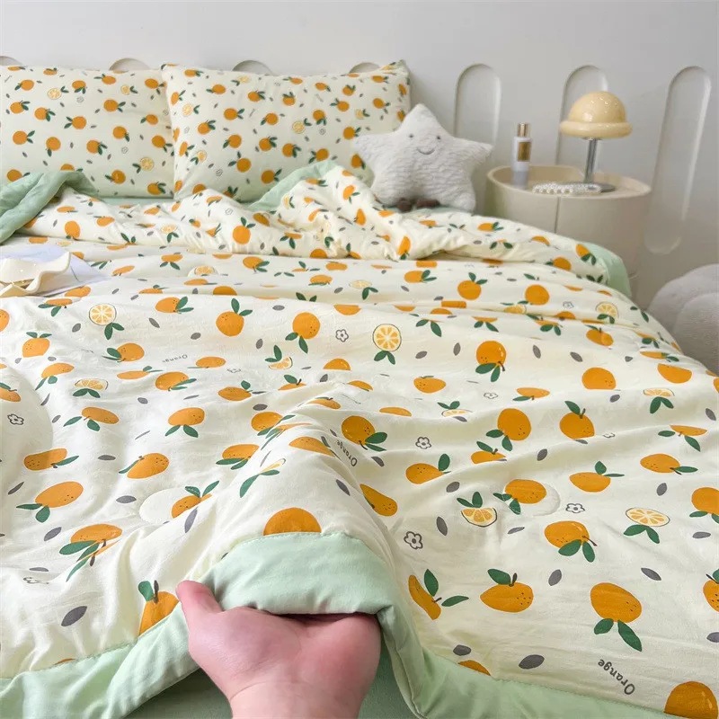 Printing Cotton Summer Quilt Comforter 2026 NEW Skin-Friendly Soft Washable Air Conditioner Quilt