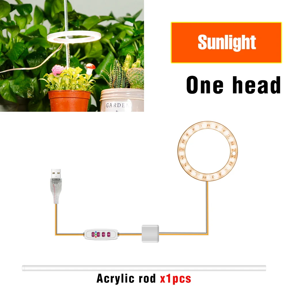 LED Phytolamp Indoor Kweeklampen Volledige Spectrum Hydrocultuur Plant Lamp Voor Bloemzaden Teelt DC5V USB LED Groei Licht