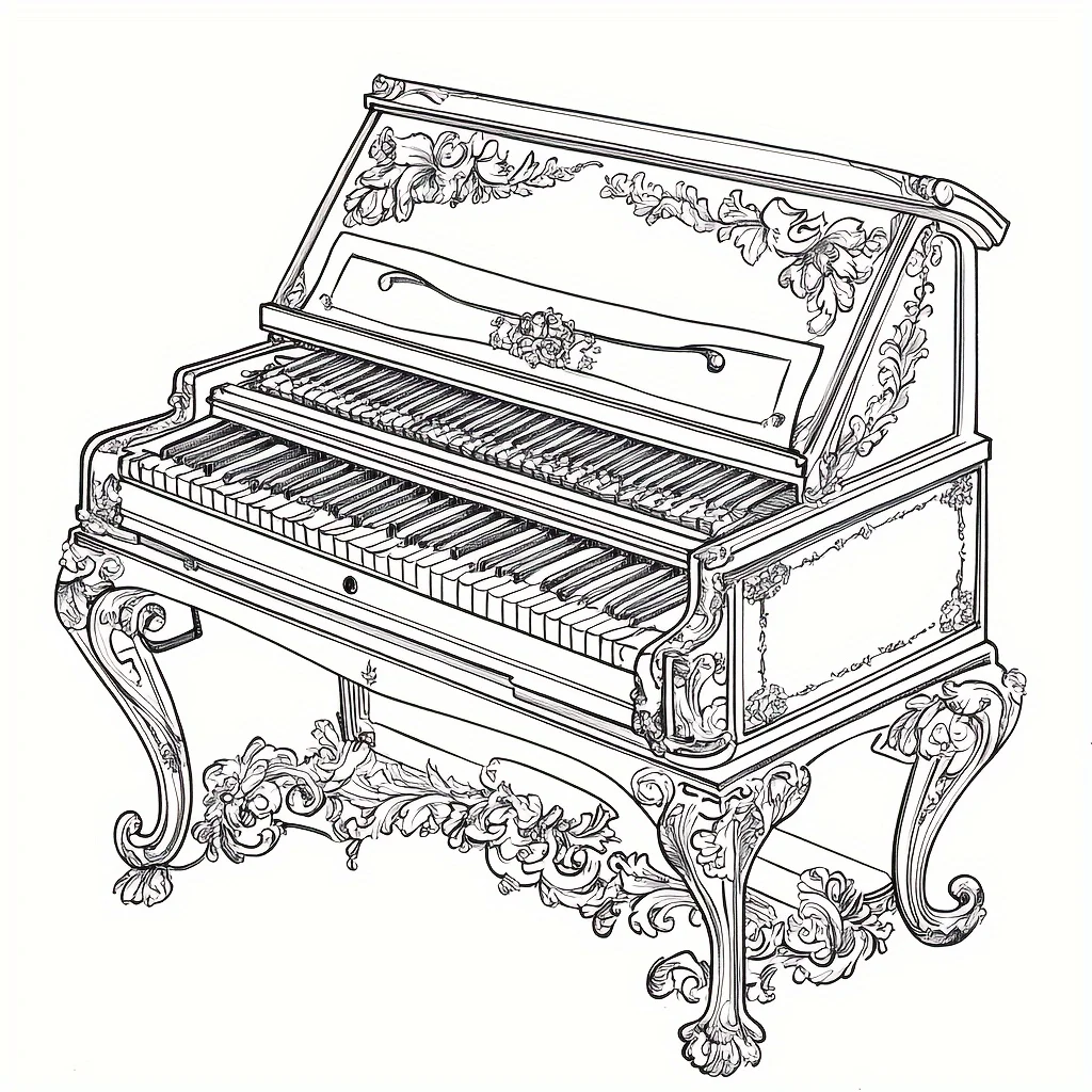 28 Pages Music Box Coloring Book for Adult Stress Reduction | Colouring Book for Relax and Mood Reduction Valentine's Day