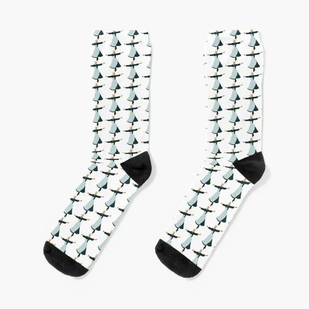 

Sound of Music Socks snow funny gifts custom sheer Socks Women's Men's