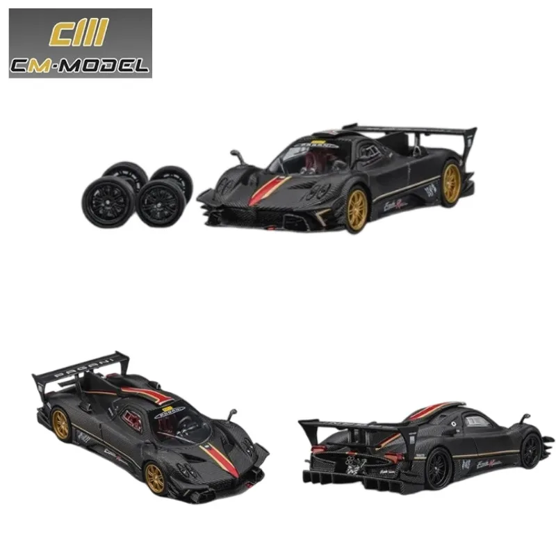 CM MODEL 1:64 Pagani Zonda R Revolucion Hypercar Model, Full Carbon Fiber Body with Interchangeable Wheels