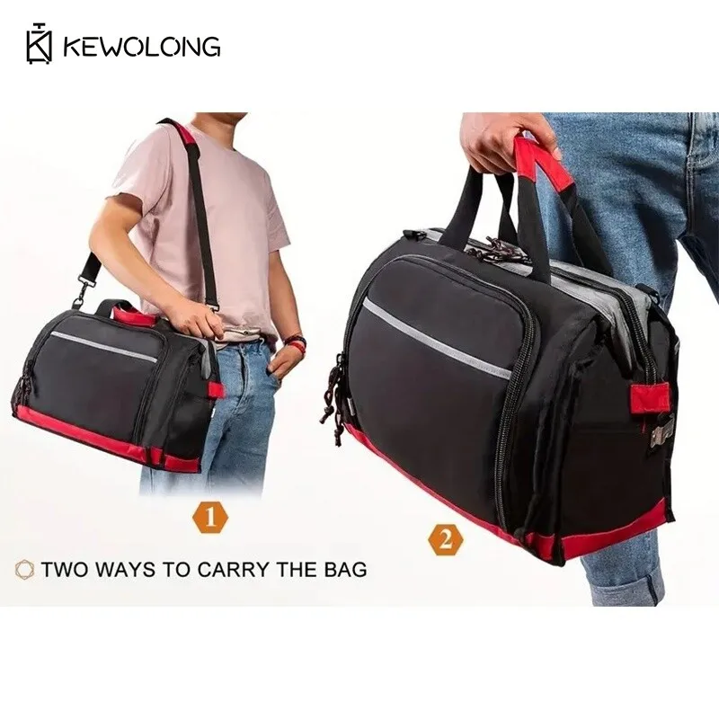 กระเป๋าเครื่องมือสะพายไหล่อเนกประสงค์ - กระเป๋าเครื่องมือช่างไฟฟ้าสำหรับงานหนัก ชุดติดตั้งแบบสะพายข้างสำหรับการซ่อมและบำรุงรักษา