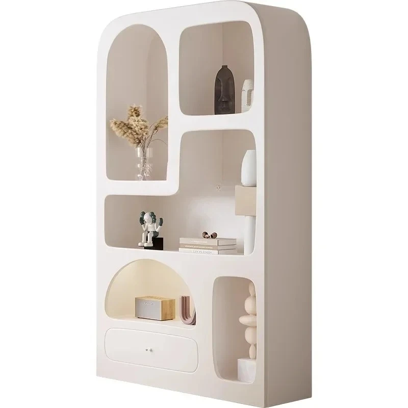 

Кремовый стиль, современный простой книжный шкаф, полка для входа, шкаф для хранения, витрина для гостиной