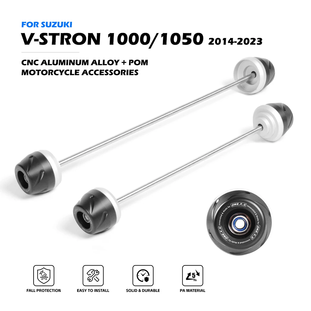 Motorcycle Parts For SUZUKI 2014-2023 V-STROM 1000 1050 Rally Front Rear Axle Fork Crash Slider Wheel Anti-Collision Protector