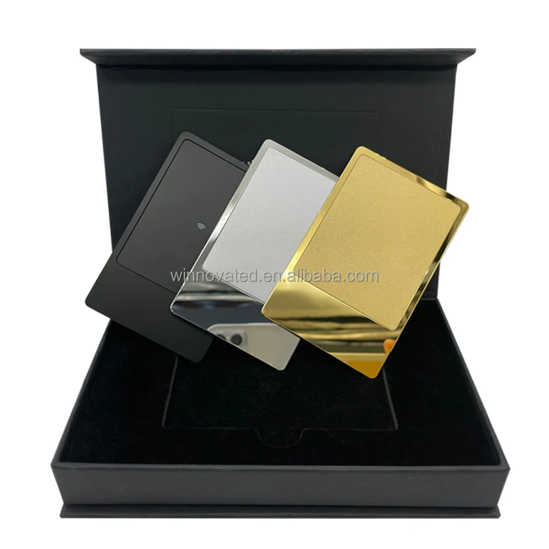 

Customized product Custom Digital Rewritable Metal Business Card Blank With NFC