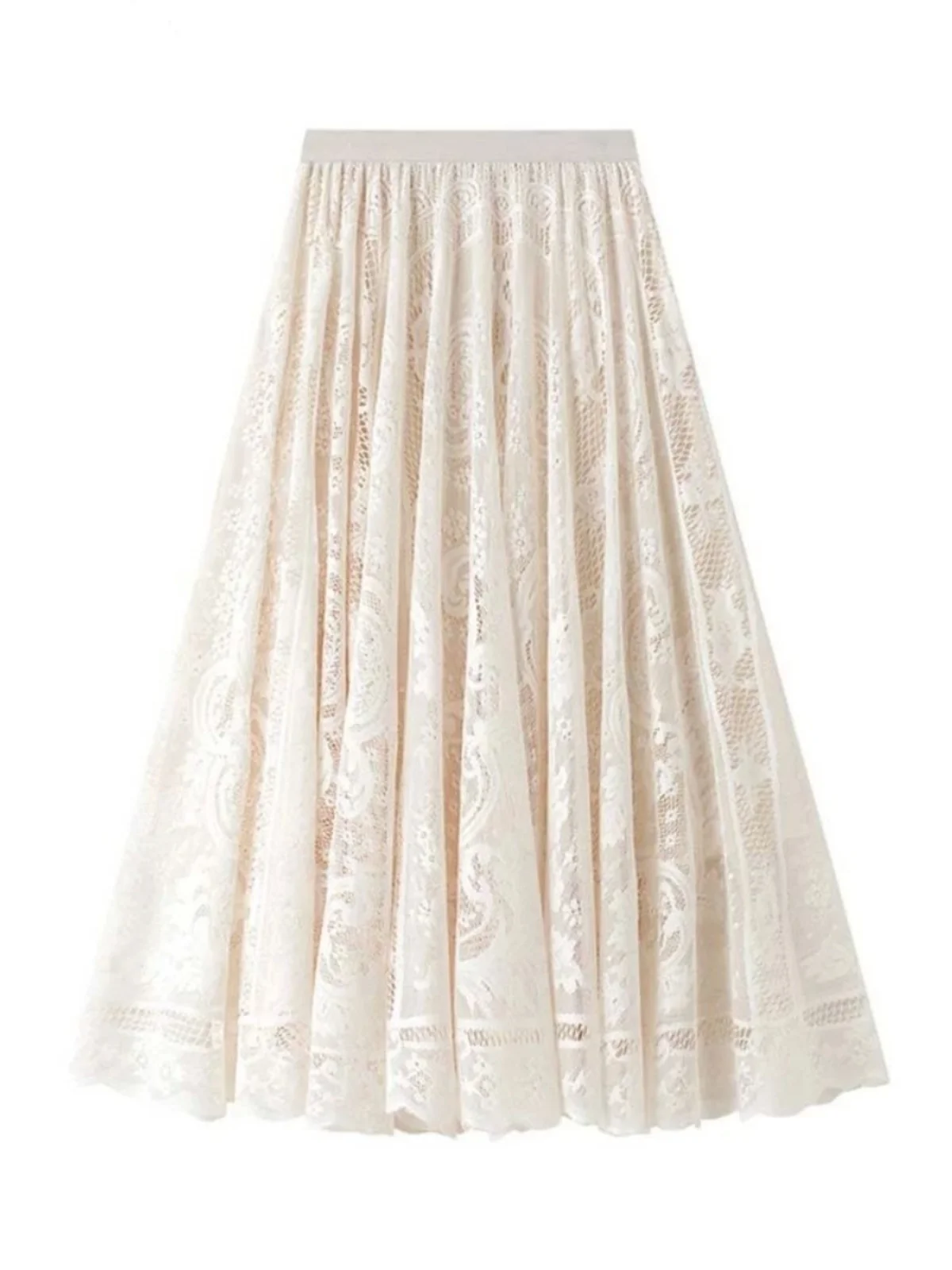 

Кружевная юбка миди с высокой талией, цвет f, юбка-трапеция, милая юбка трапециевидной формы для женщин 8-24 лет, китайское производство