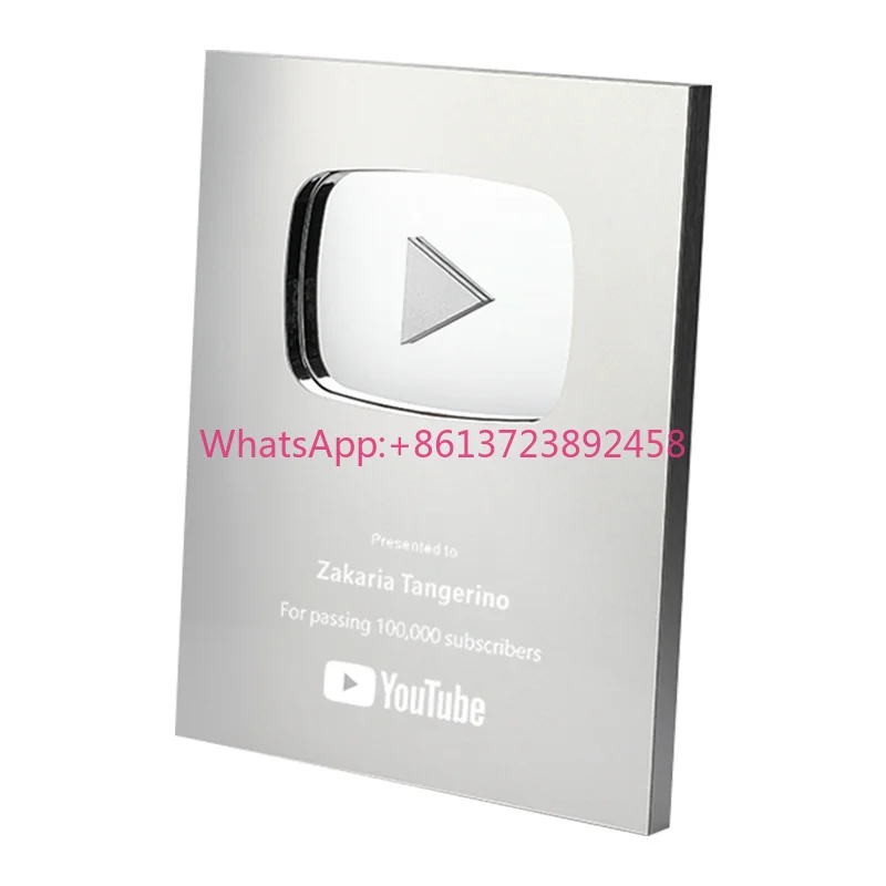 

Blank YouTube Creator Award , YouTube Play Button Award, YouTube Award Plaque Wholesale