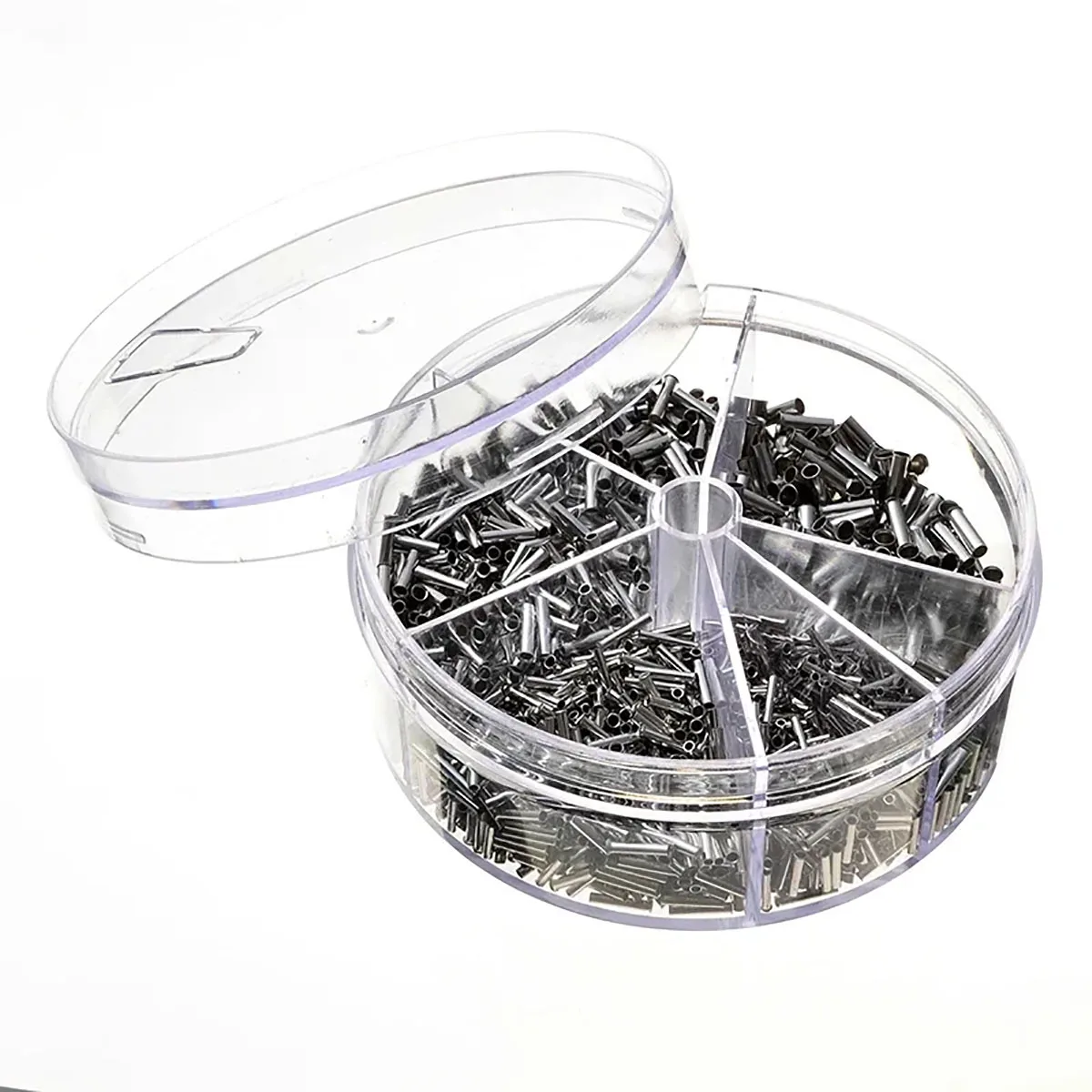 1900/3600Pcs Wire Ferrules Kit Uninsulated Bare Copper Cable End Sleeves for Crimping Electrical Connectors Terminal Blocks DIY