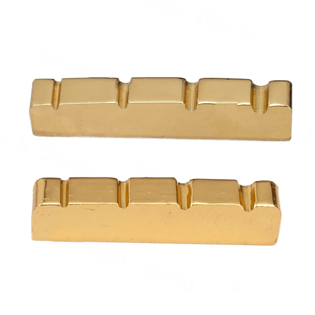 Gold Plated Bass Guitar Nut Bass Guitar Nut 38 42mm 4 String Brass Nut Bridge Musical Instruments Practical To Use