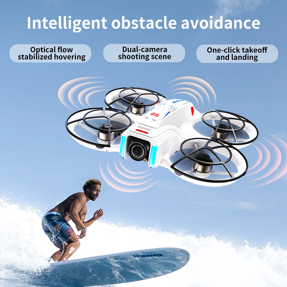 

Brushless optical flow hovering, obstacle avoidance 360 ° flipping headless trajectory flight adjustment Level 3 wind resistance
