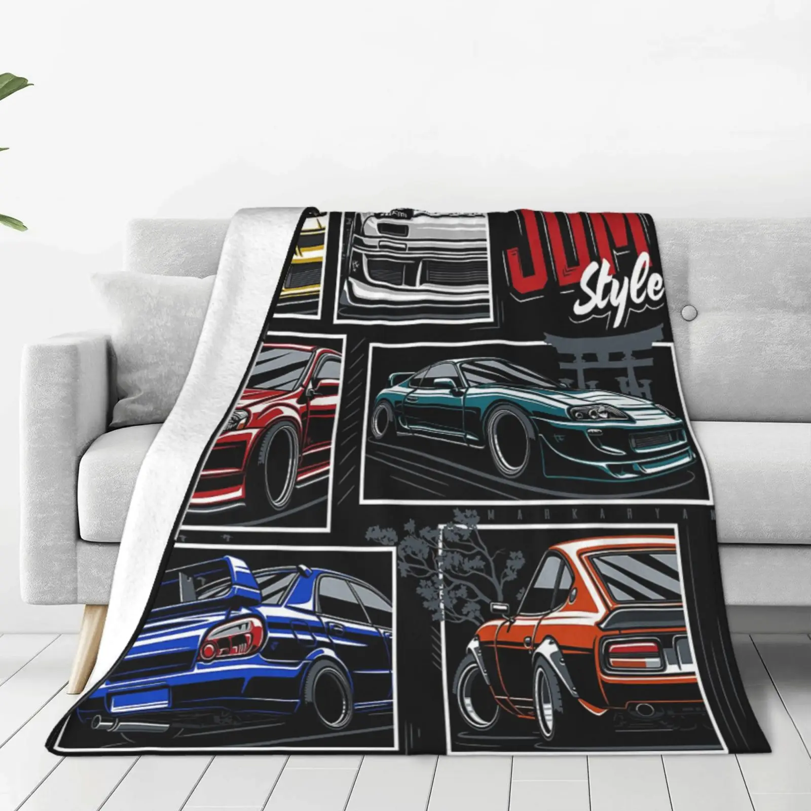 Engine Blanket Jdm GTR Car Drift Turbo Plush Warm SuperSoft Flannel Fleece Throw Blanket For Sofa Bedspread Quilt Travel Gifts