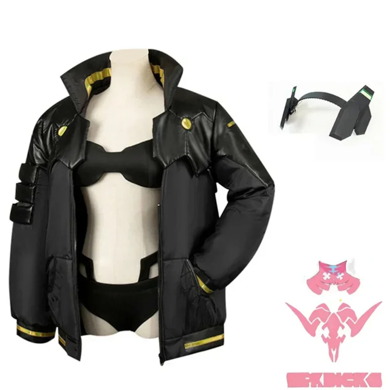 SN88 Anime Cyberpunk Edterunners Rebecca Cosplay Costume Jacket Wig Tattoo Stickers Headwear Suit Halloween Costumes for Women
