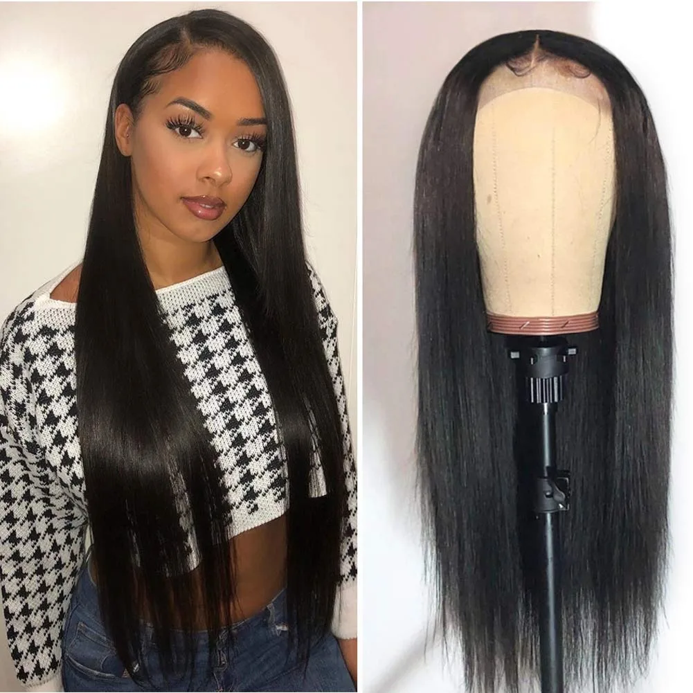 

30 40 Inch Bone Straight 13x4 Hd Transparent Lace Frontal Wig Human Hair 200% Density 13x6 Lace Front Human Hair Wigs For Women