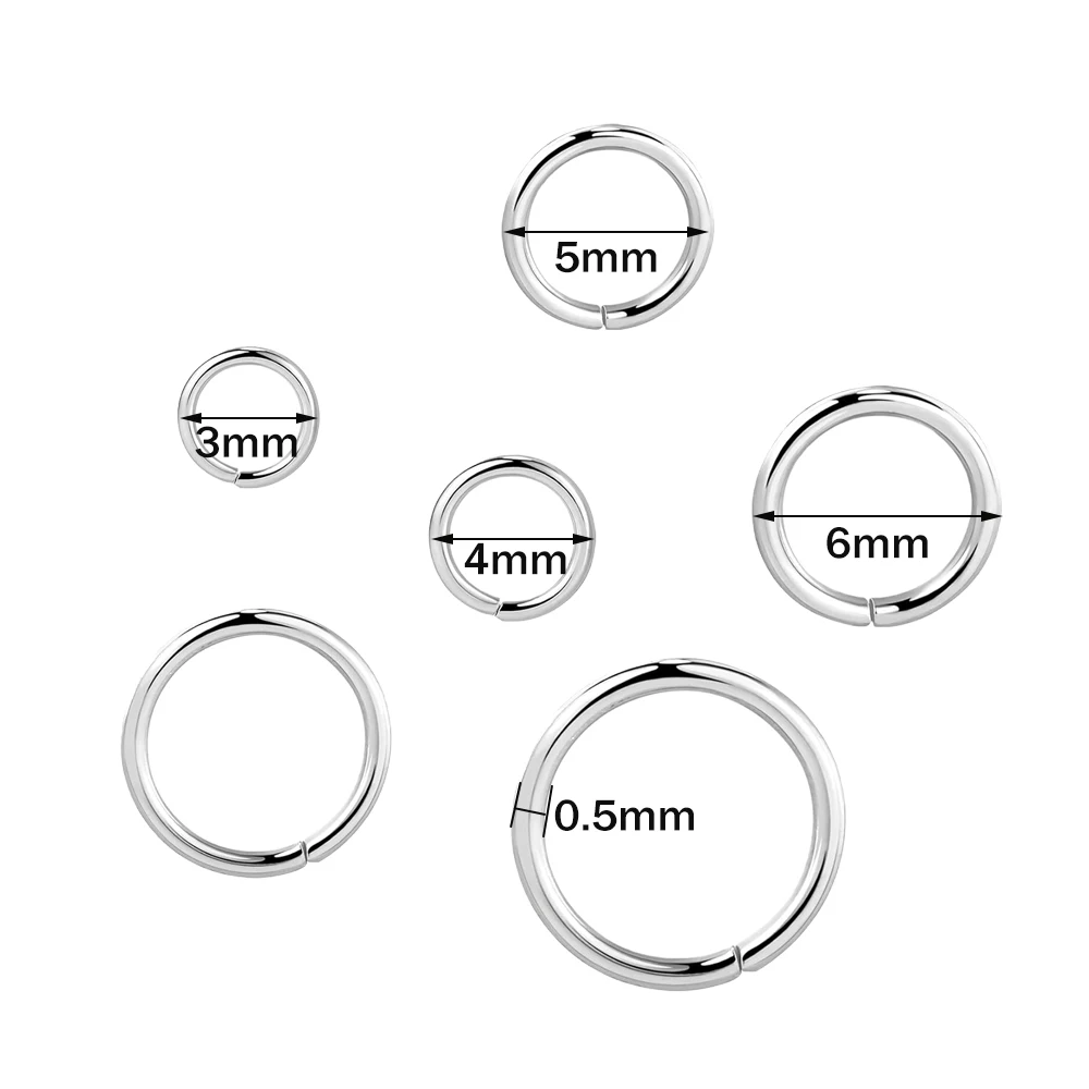 20pcs Authentic 925 Sterling Silver Open Jump Rings O Ring Connector Link Loop for DIY Bracelet Jewelry Craft Making Findings