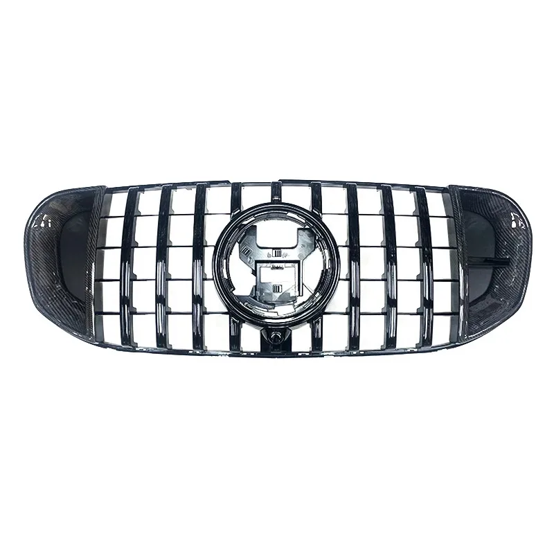 

True Carbon Fiber Wet Carbon B Style Grille for GLS Class X167 2019-2023 Rocket Front Bumper Grille