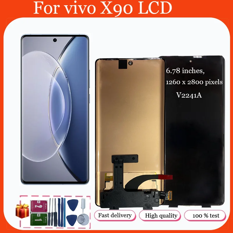 

LCD Screen 6.78'' Original For ViVO X90 V2241A LCD Display Touch Digitizer Assembly Replacement Repair