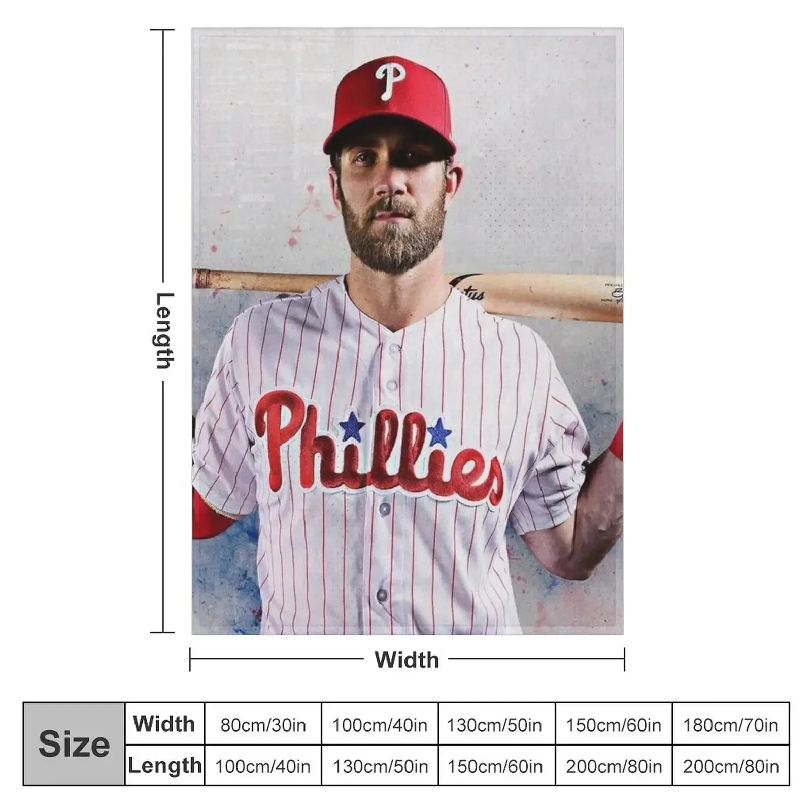 Bryce Harper Throw Blanket wednesday Decorative Throw Blankets