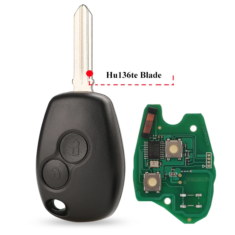 jingyuqin Remote Car For Renault Duster Modus Clio 3 Twingo DACIA Logan Sandero Kangoo Nissan NV400 433Mhz PCF7947/7946/7952E