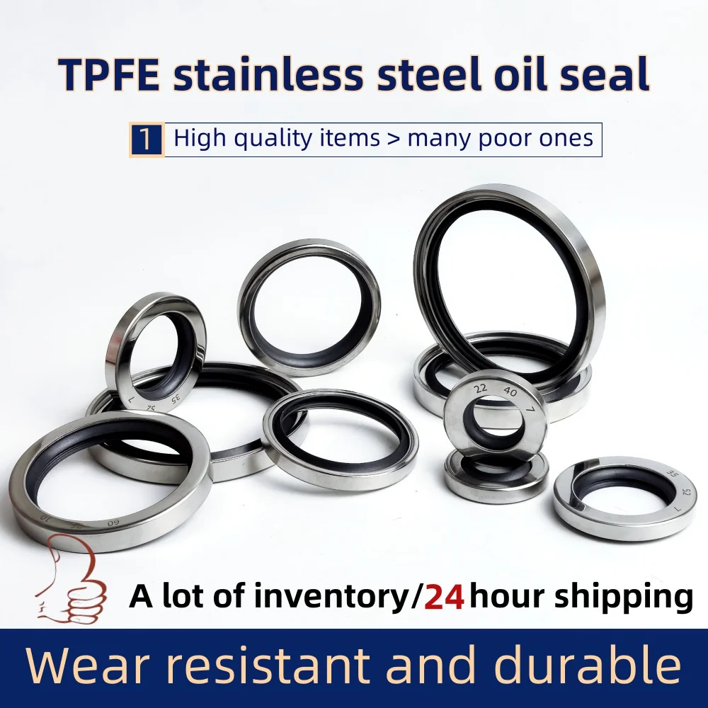 

PTFE shaft seal 47*48*49*62/65/68/70/72/75*7/8/10/12mm stainless steel oil seal air compressor accessories