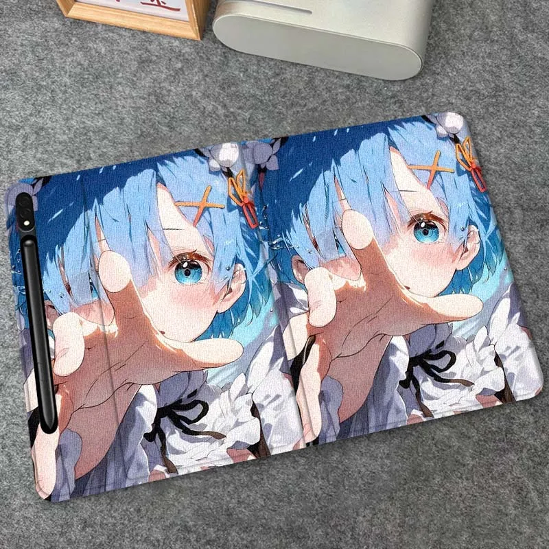 

Rem Anime Beautiful Comic For Samsung Galaxy Tab S9 S10 S6 S7 S8 FE Plus Lite Inch Foldable Cover Tablet Case