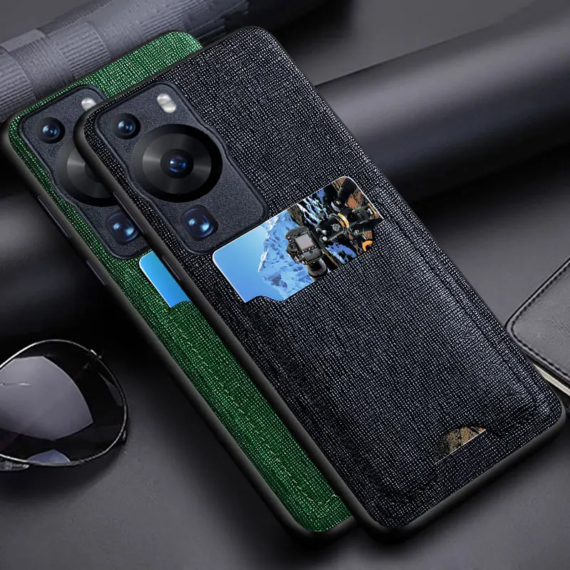 

PU Leather Case for Huawei, Card Slot, Bag Holder, Luxury Cover, P60, P50, P40 Pro Lite