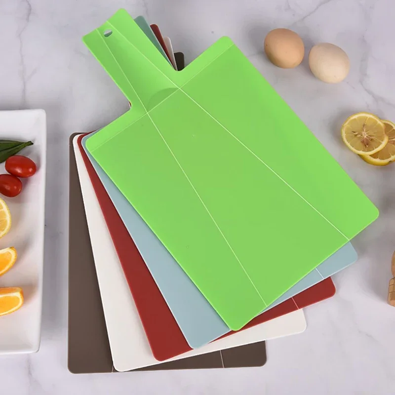 

Foldable Shovel-Shaped Cutting Board, Multifunctional Eco-Friendly Anti-Mold Kitchen Utensil for Chopping, 6 Colors