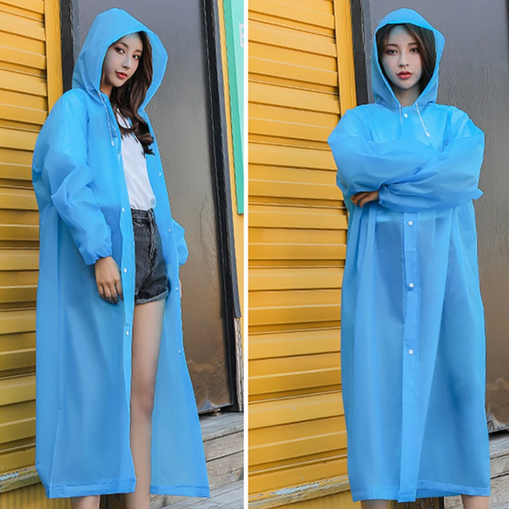 Waterproof Adult Raincoat with Hood Thickened Slicker Material for Outdoor Adventures Including Hiking Travel and Cycling