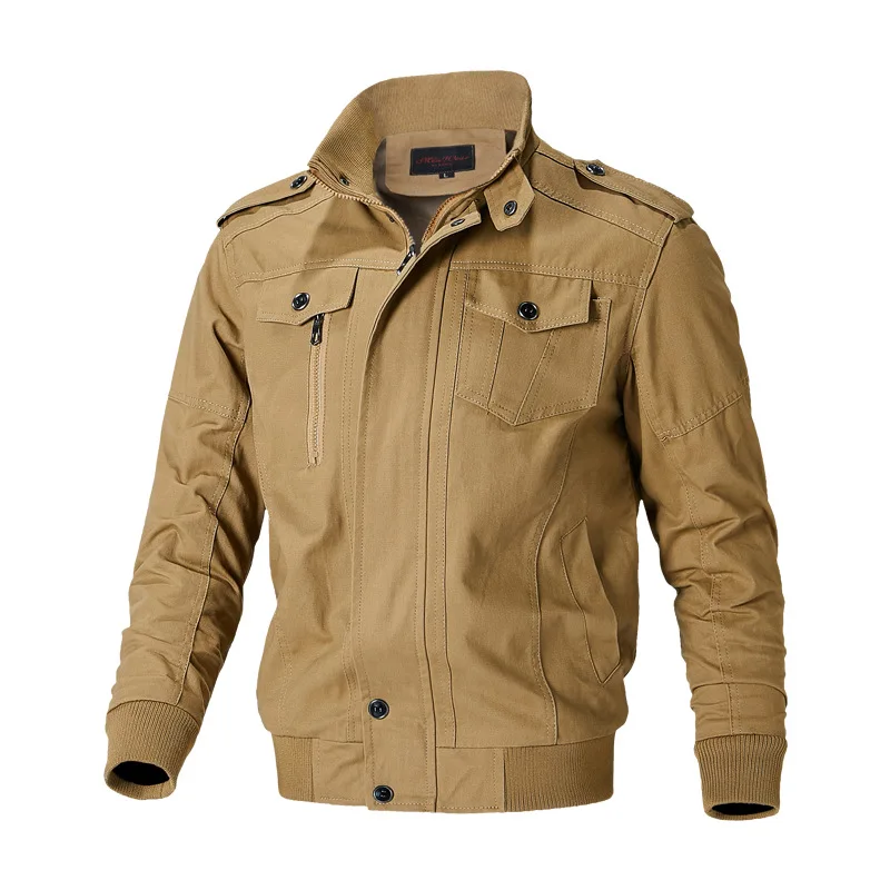 Coupe-vent décontracté pour hommes, veste de printemps, manteau d'automne, vêtements d'extérieur pour hommes, uniforme militaire, grande taille, broderie, Baggy, nouvelle mode