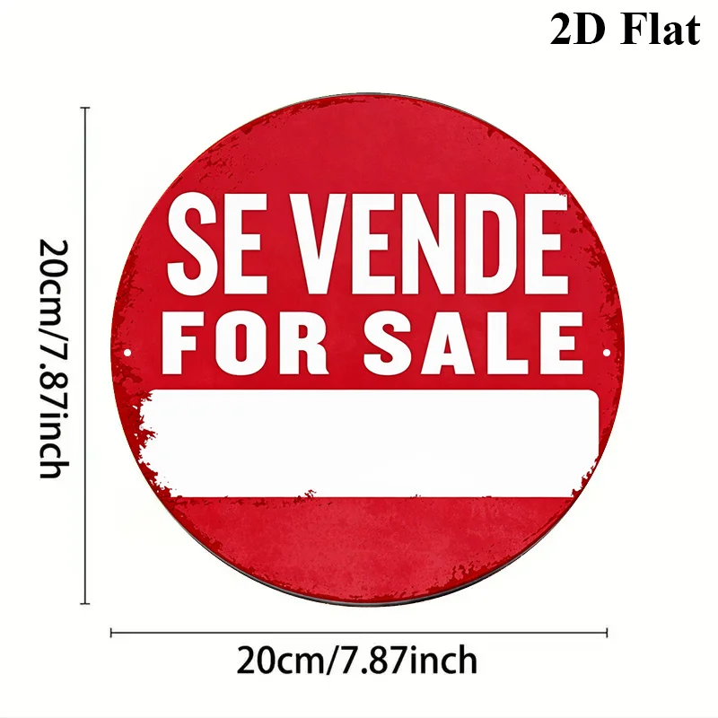 1pc, 8x8 Inch Round Sign, 
