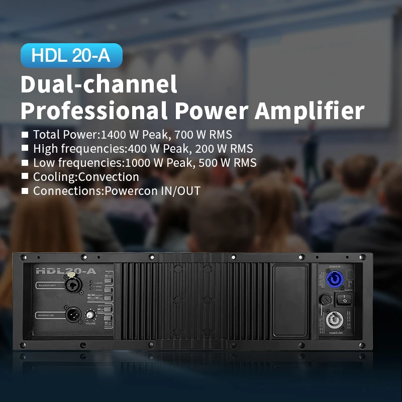 HDL20-A Active High Power DJ Audio Bass Amplifier Class D Module 1400W 4 Ohm For Concert Speakers