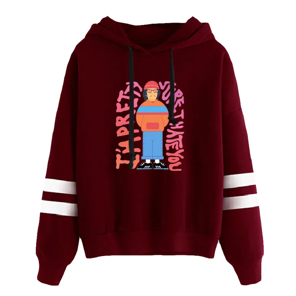 Penyanyi Pop Cuco Merch Unisex Pocketless paralel bar lengan Sweatshirt Wanita Pria Hoodie gaya kasual pakaian Fashion