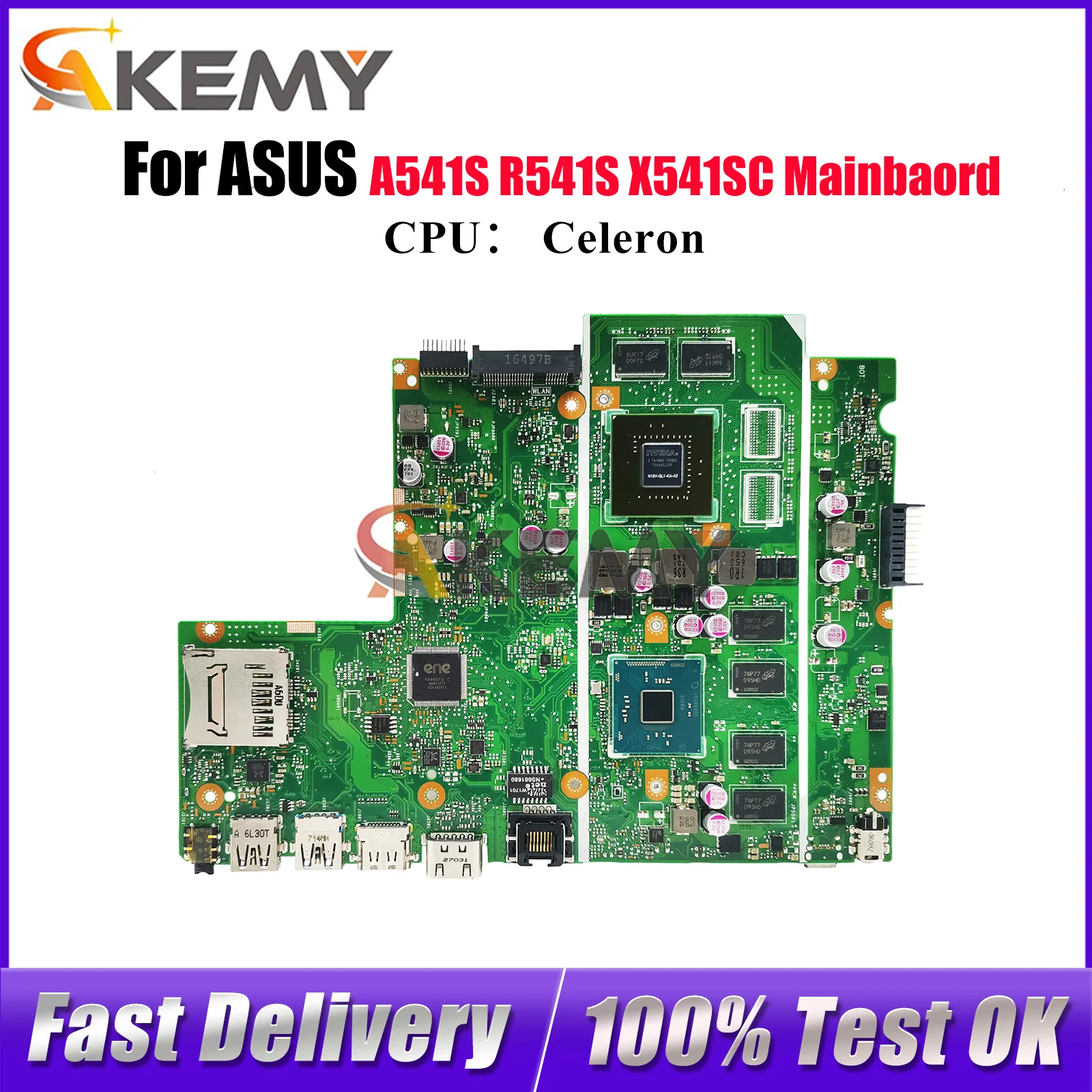 

X541SC Laptop Motherboard For ASUS VivoBook A541S D541S X541SC R541S X541S F541S Mainboard With Celeron CPU 100% tests OK stk