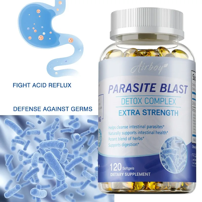 Parasite Blast Detox Complex - Bowel Cleansing, Reduce Bloating, Supports Gut and Digestive Health, Metabolism, Boosts Immunity