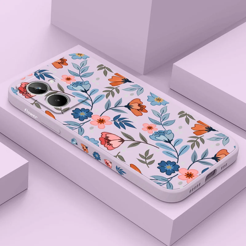 Delicate Petals Case For OPPO Realme 10 10T 9 9i 8 8i 7 7i 6 Pro Plus C31 C30 C35 C11 C12 C15 C20 C21Y C25 S 4G 5G 2021 2020