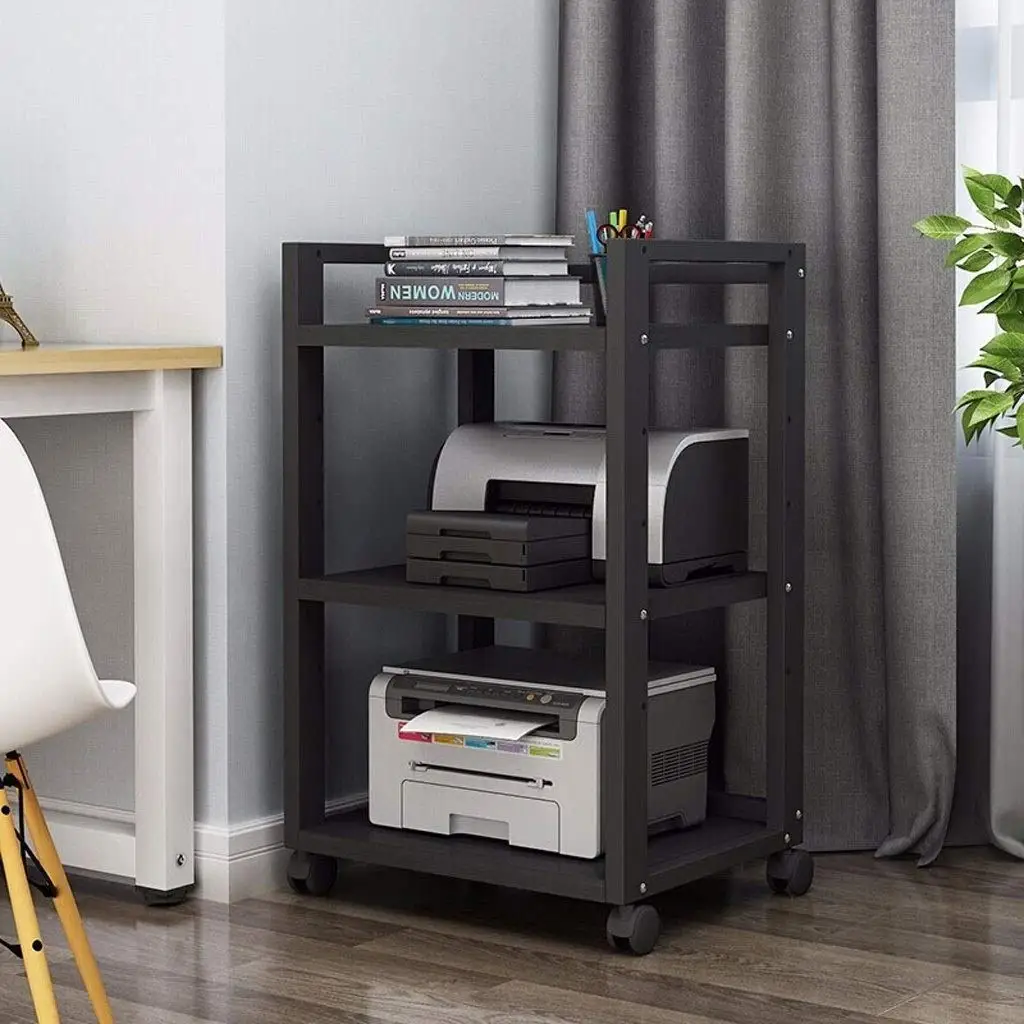 Media Vertical Cabinet Removable Floor Printer Shelf Kitchen Microwave Oven Rack Holder Shelves