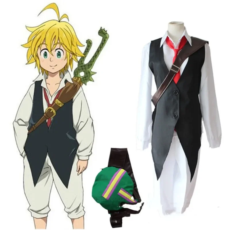 Anime The Seven Deadly Sins Nanatsu No Taizai Dragon's Sin of Wrath Meliodas Cosplay Costume Halloween Carnival Full Set Uniform