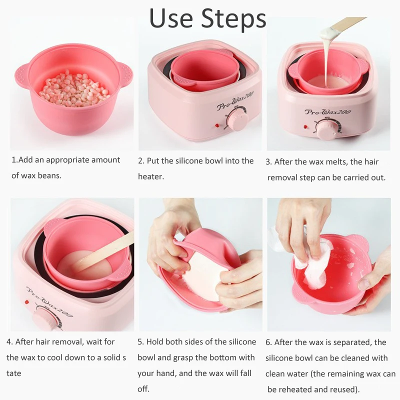 Non-Stick Easy Clean Silicone Wax Bowl Heat-resisting Wax Warmer Replacement Pot Liner For Hair Removal Melting Waxing 400ml - view 5