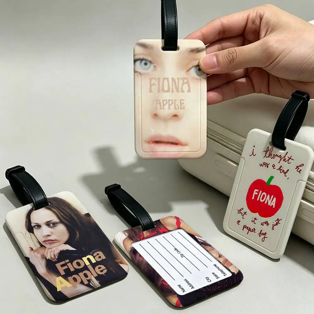 F-Fiona A-Apple PVC Baggage Identification Tag Anti lost Information Card Holder Travel Suitcase Name Tag