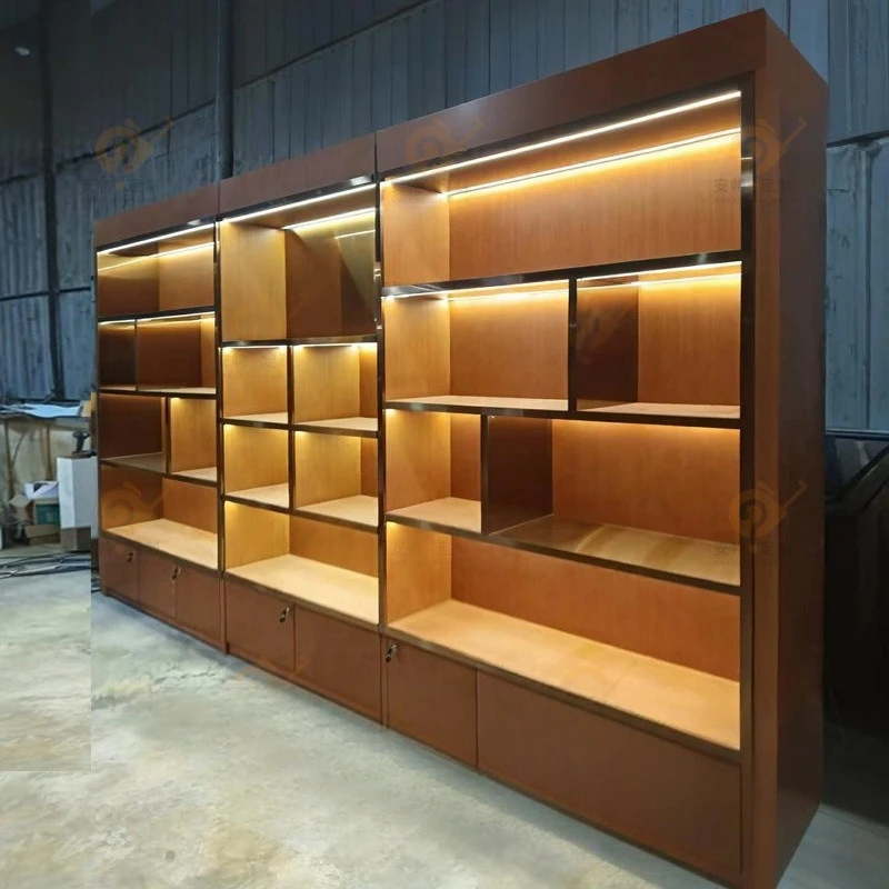 Bag Display Cabinet Product Display Cabinet Accessories Gifts Tobacco and Alcohol Display Cabinet Solid Wood Ornament