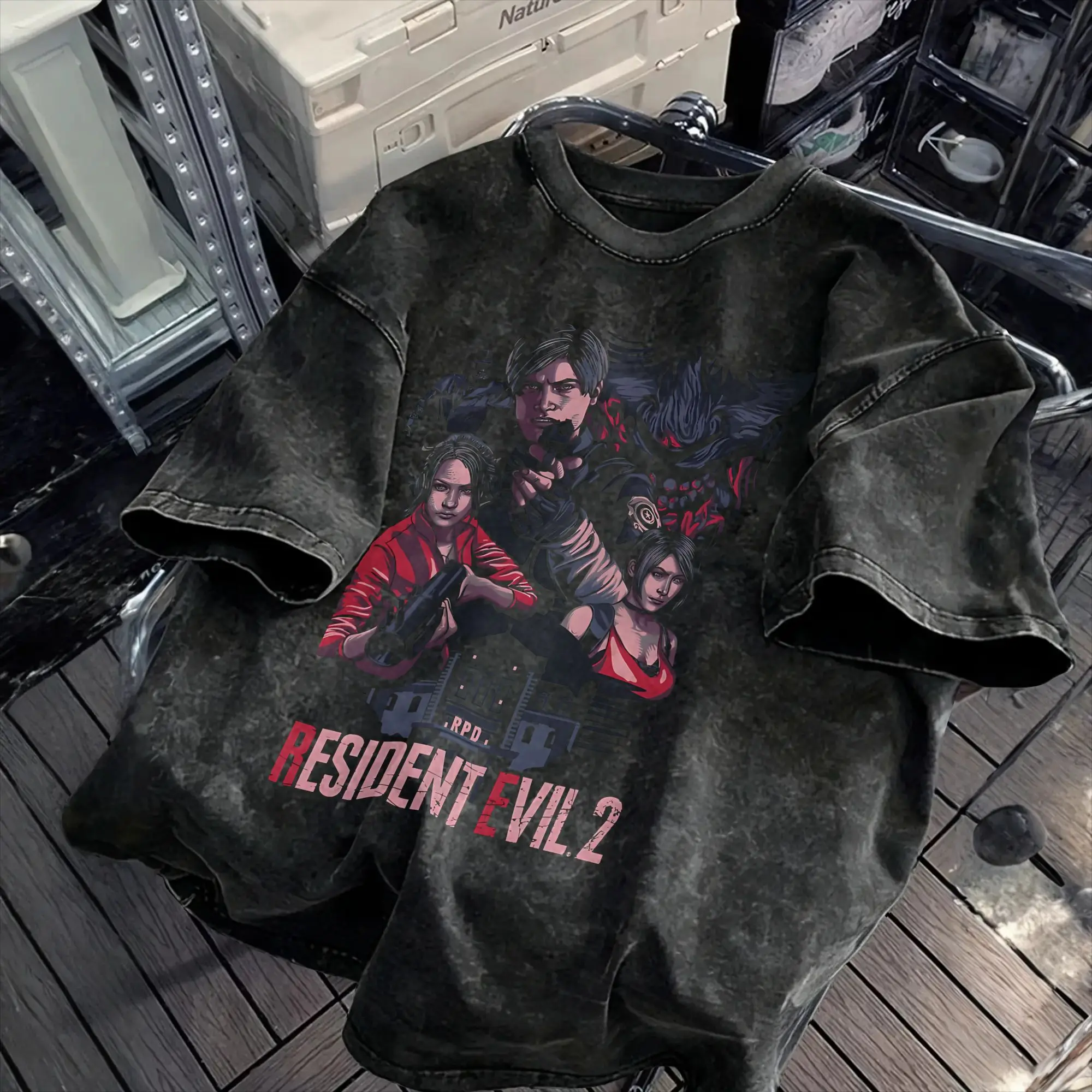 Resident Evil 2 Remake T-Shirts Men  Funny Cotton Tees Round Collar Short Sleeve T Shirt Gift Idea Clothes