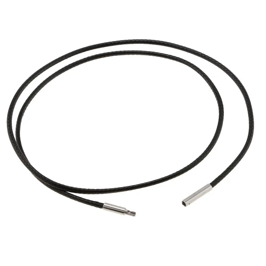

Wax Rope Necklace Black 1mm 1.5mm Men Women DIY Customize Cord Jewelry Beading Cord Necklace
