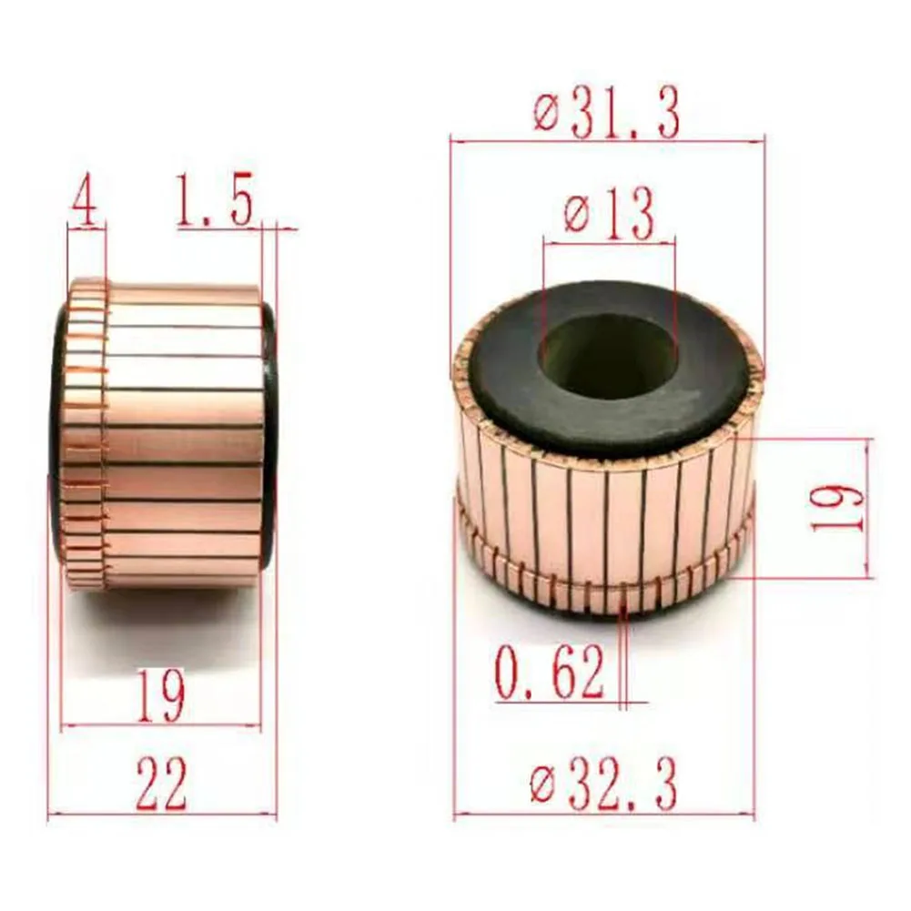 Motor Performance Enhancement Accessory 28 Teeth Commutator Copper Groove Commutator Compatible With DC Motors