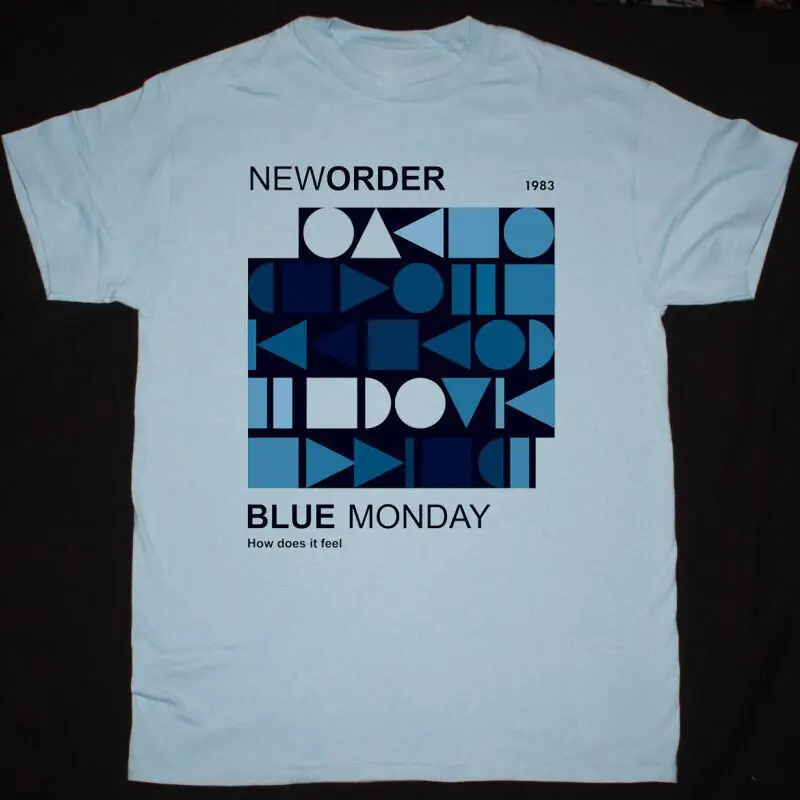 NEW ORDER BLUE MONDAY Shirt Short Sleeve LIGHT BLUE Unisex S-2345XL UT589