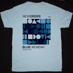 NEW ORDER BLUE MONDAY Shirt Short Sleeve LIGHT BLUE Unisex S-2345XL UT589