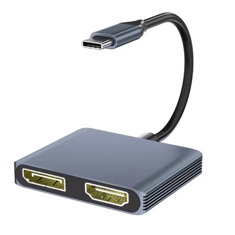 

AT82-Type-C Hub To -Compatible+DP Splitter 4K 60HZ Multi-Screen Expansion Type C Docking Station For Laptop Phone