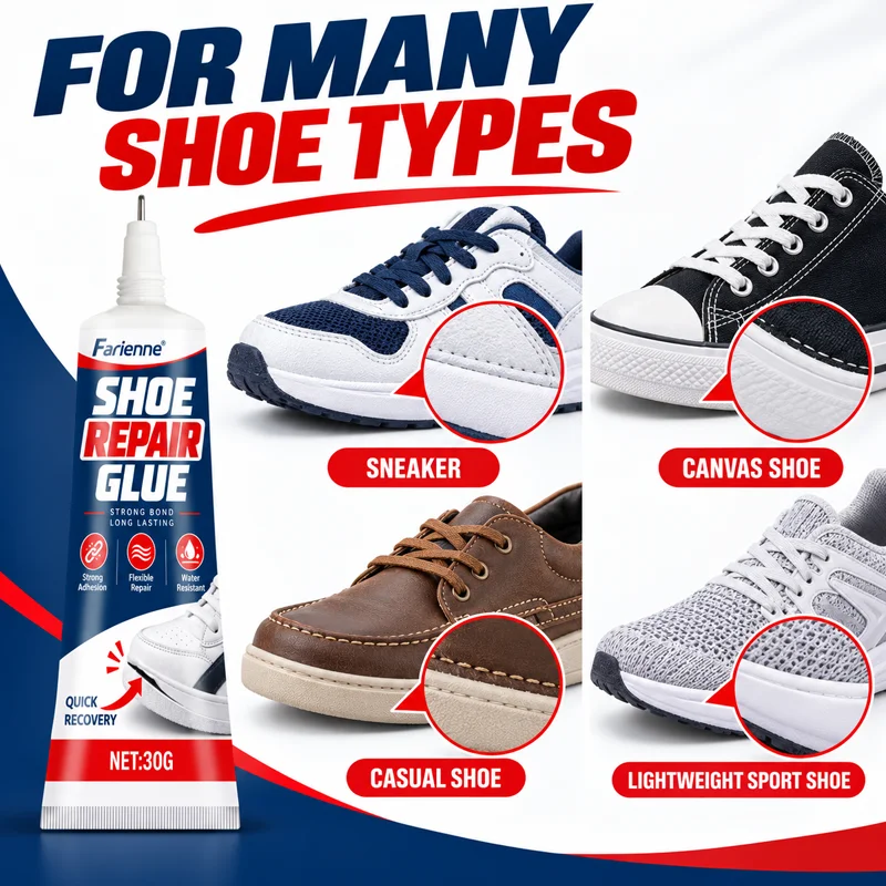 Farienne Shoe Repair Glue Strong Bond Adhesive For Sole Sneakers Boots Leather Footwear DIY Repair view 6